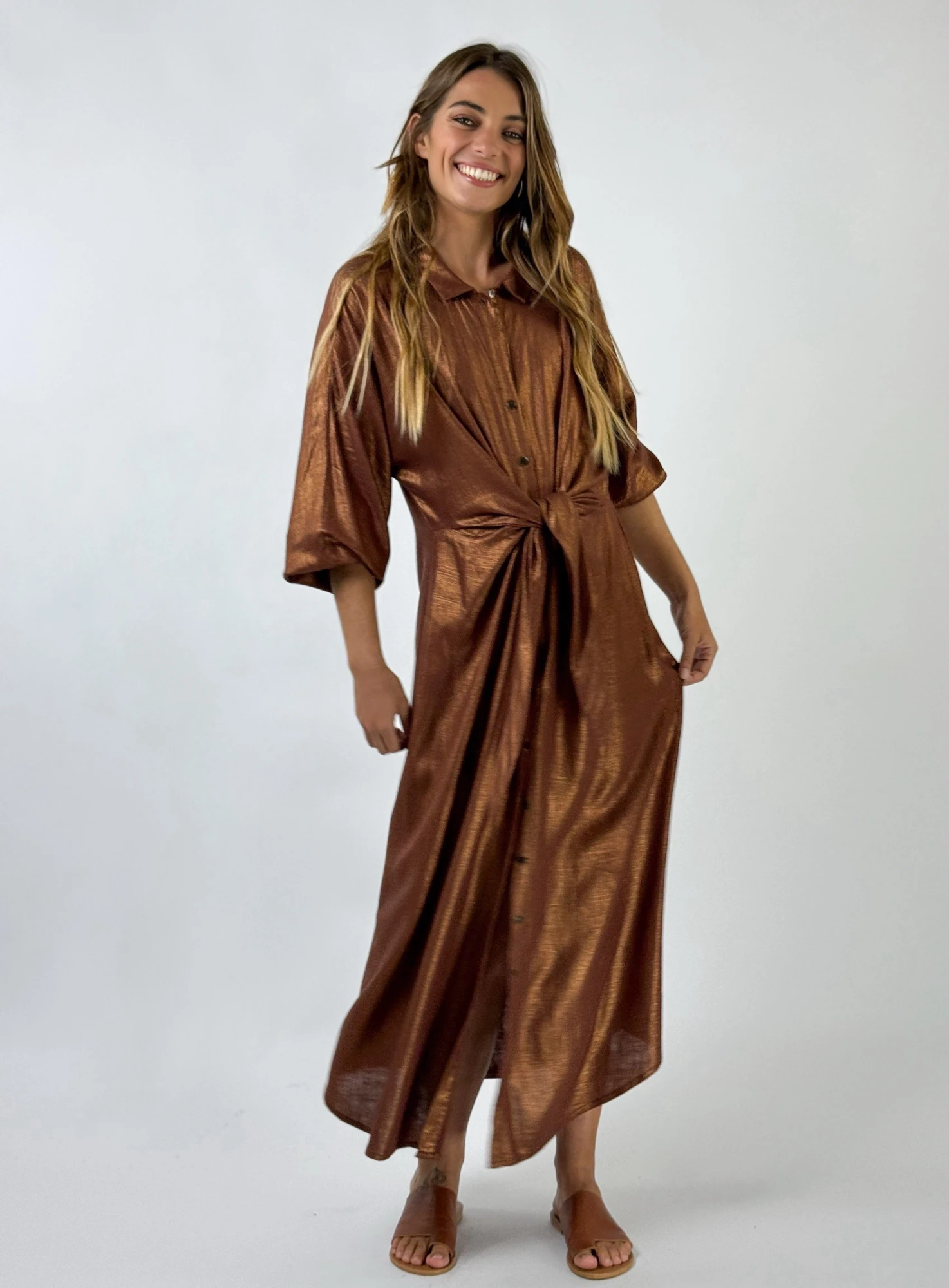 VESTIDO COGNAC oxido s/m