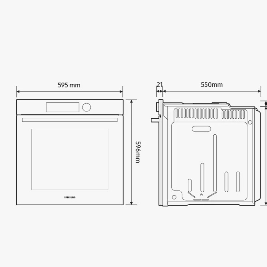 Horno de empotrar con Dual Cook y Air Fry 76 L Samsung NV7B5645TAK Horno de empotrar con Dual Cook y Air Fry 76 L Samsung NV7B5645TAK