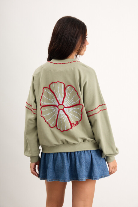 Campera Floral 2027 Verde