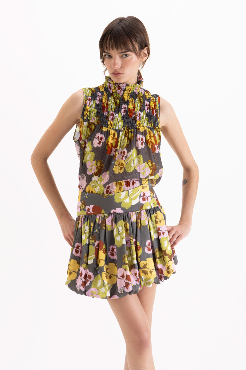 POLLERA NINA Gris