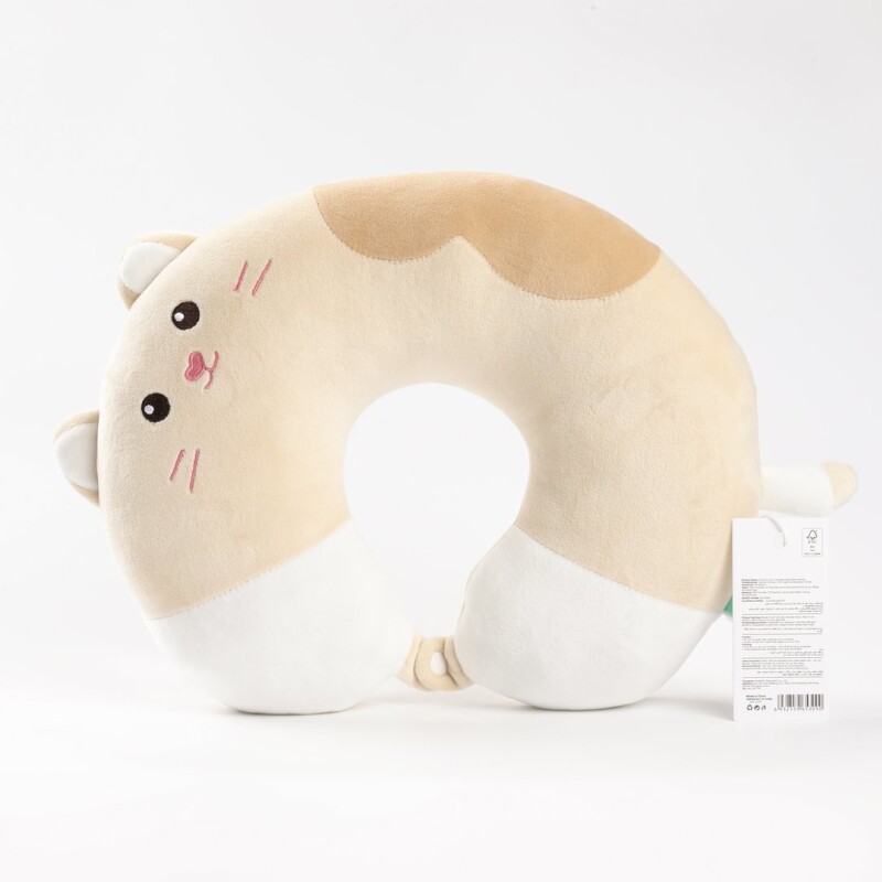 ALMOHADA CERVICAL DE GATO ANIMADO – DISEÑO GATO CAQUI ALMOHADA CERVICAL DE GATO ANIMADO – DISEÑO GATO CAQUI