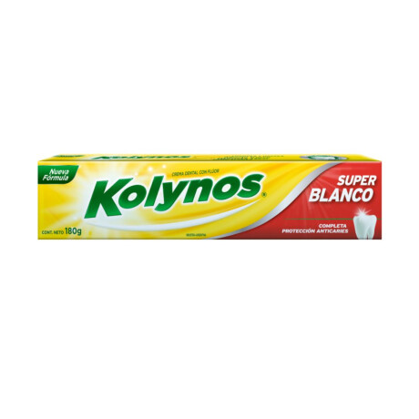 CREMA DENTAL KOLYNOS 180 GR SUPER BLANCO CREMA DENTAL KOLYNOS 180 GR SUPER BLANCO