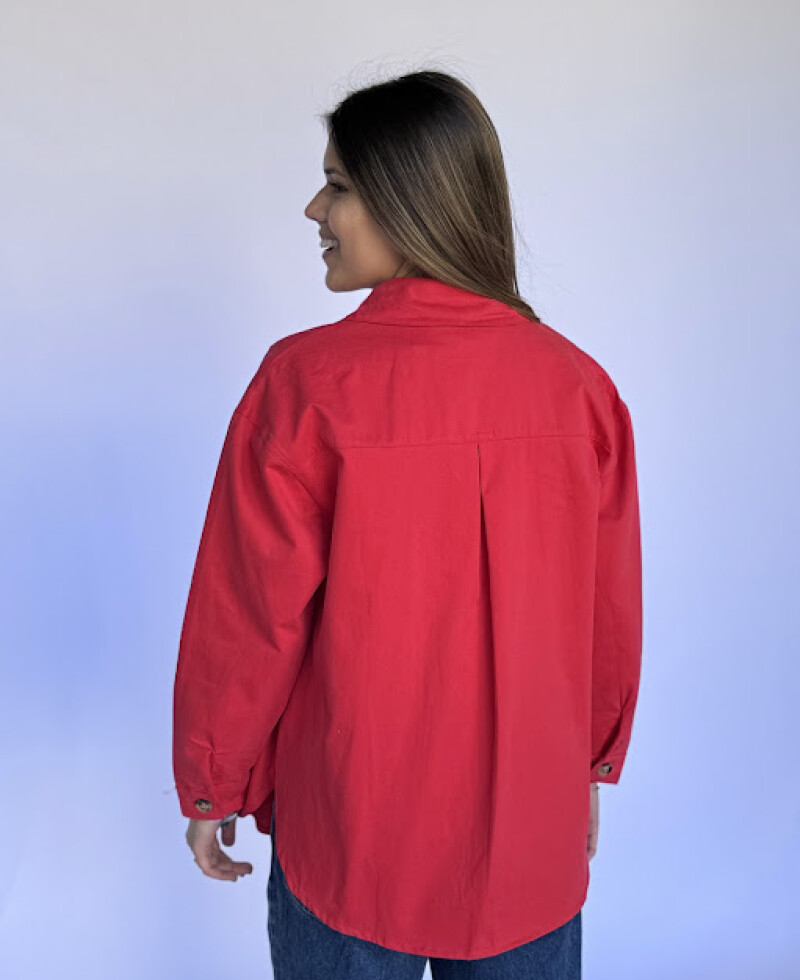 Camisa gabardina roja