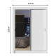 Ropero Placard 2 Puertas Corredizas 1 Espejo Denver Dormitor Blanco
