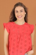 Blusa de Broderi. Rojo