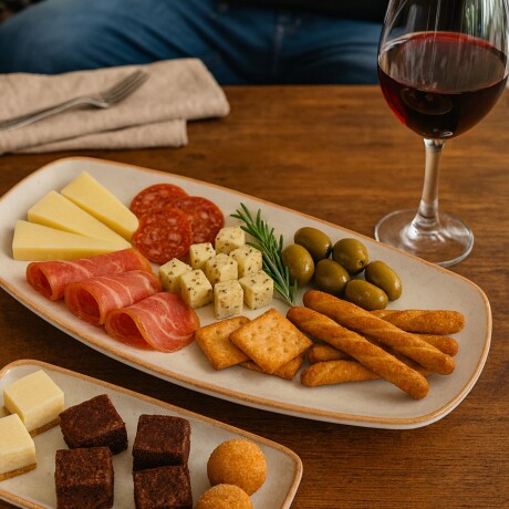 Bandeja Rectangular Artisan 40x17 cm Beige Porcelana Bandeja Rectangular Artisan 40x17 cm Beige Porcelana