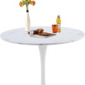Mesa Comedor Redonda Estilo Bar Blanco