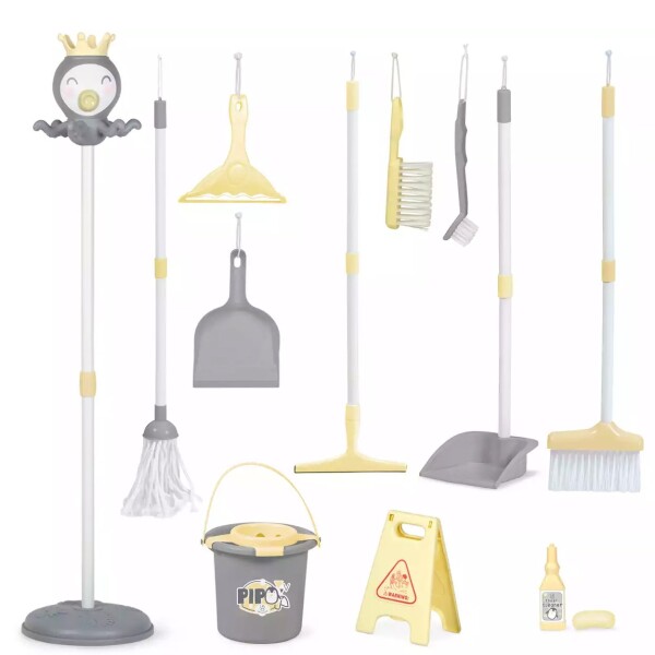 Set Juguetes Limpieza Hogar De Cuevas Infantil 12 Accesorios Variante Color Gris