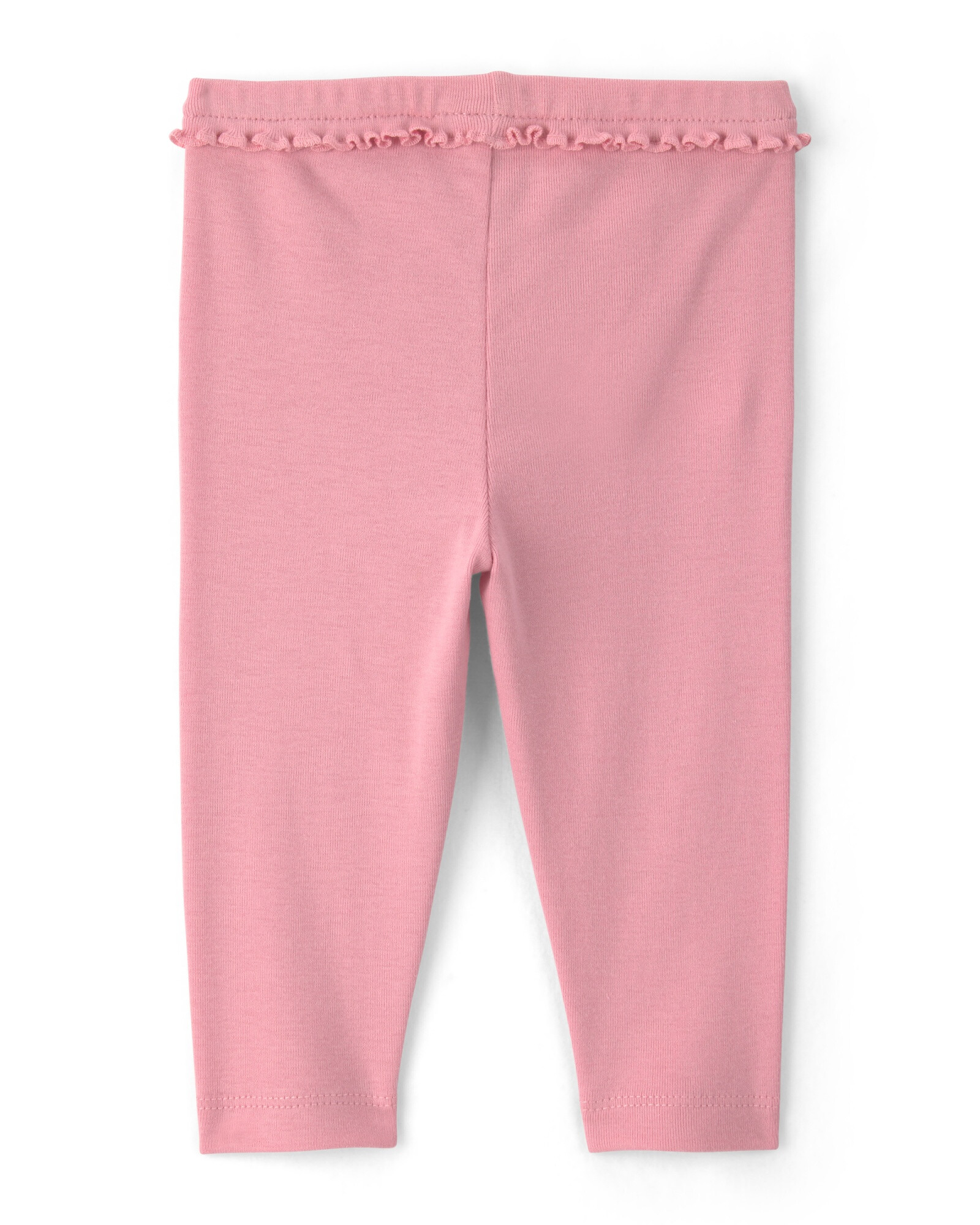 Pack dos pantalones de algodón, con volado, rosados Sin color