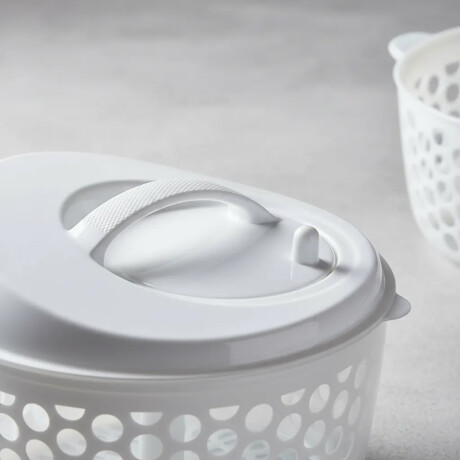 Secador Escurridor Colador Plástico de Vegetales Alimentos Blanco