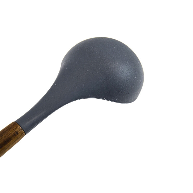 Cucharón Silicona 31cm mango Acacia GRIS