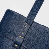 Shopper Bay en cuero graneado Marine Blue