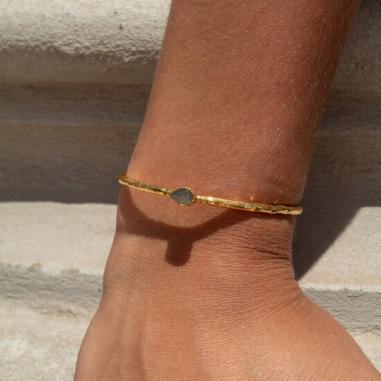 Pulsera Karvik Labradorita Plata 925 Y Baño De Oro 0
