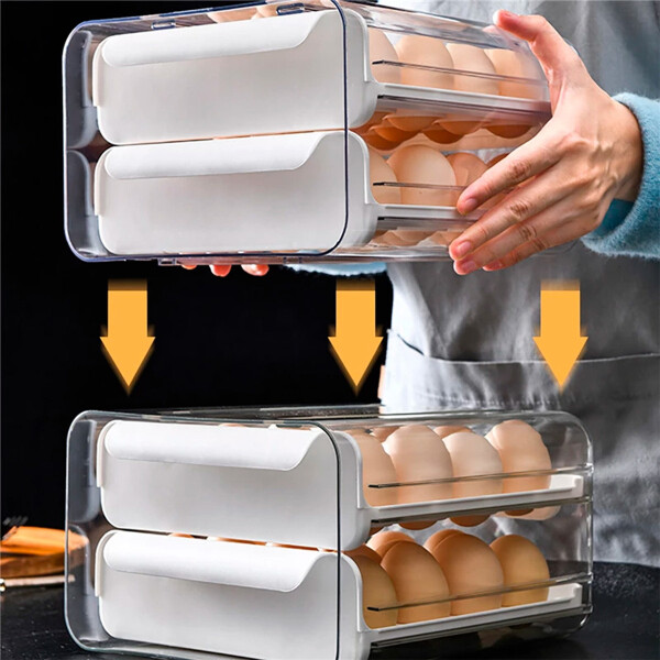 Huevera Organizador Para Almacenar Huevos Apilables Huevera Organizador Para Almacenar Huevos Apilables