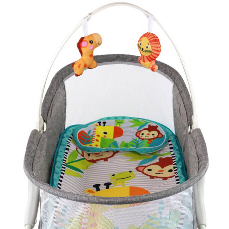 Cuna Bebe Mecedora C/ Sonido Y Movimiento Mosquit Gris