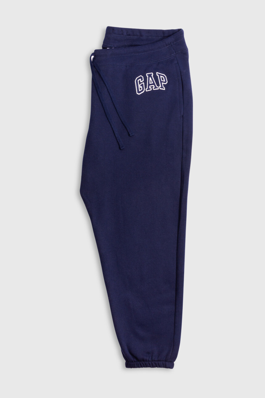 Pantalón Deportivo Logo Gap Con Puño Mujer Navy Uniform