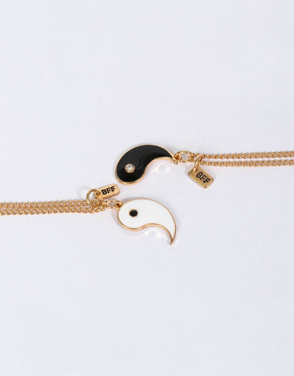 Collares Para Compartir Yin Yang - Dorado 