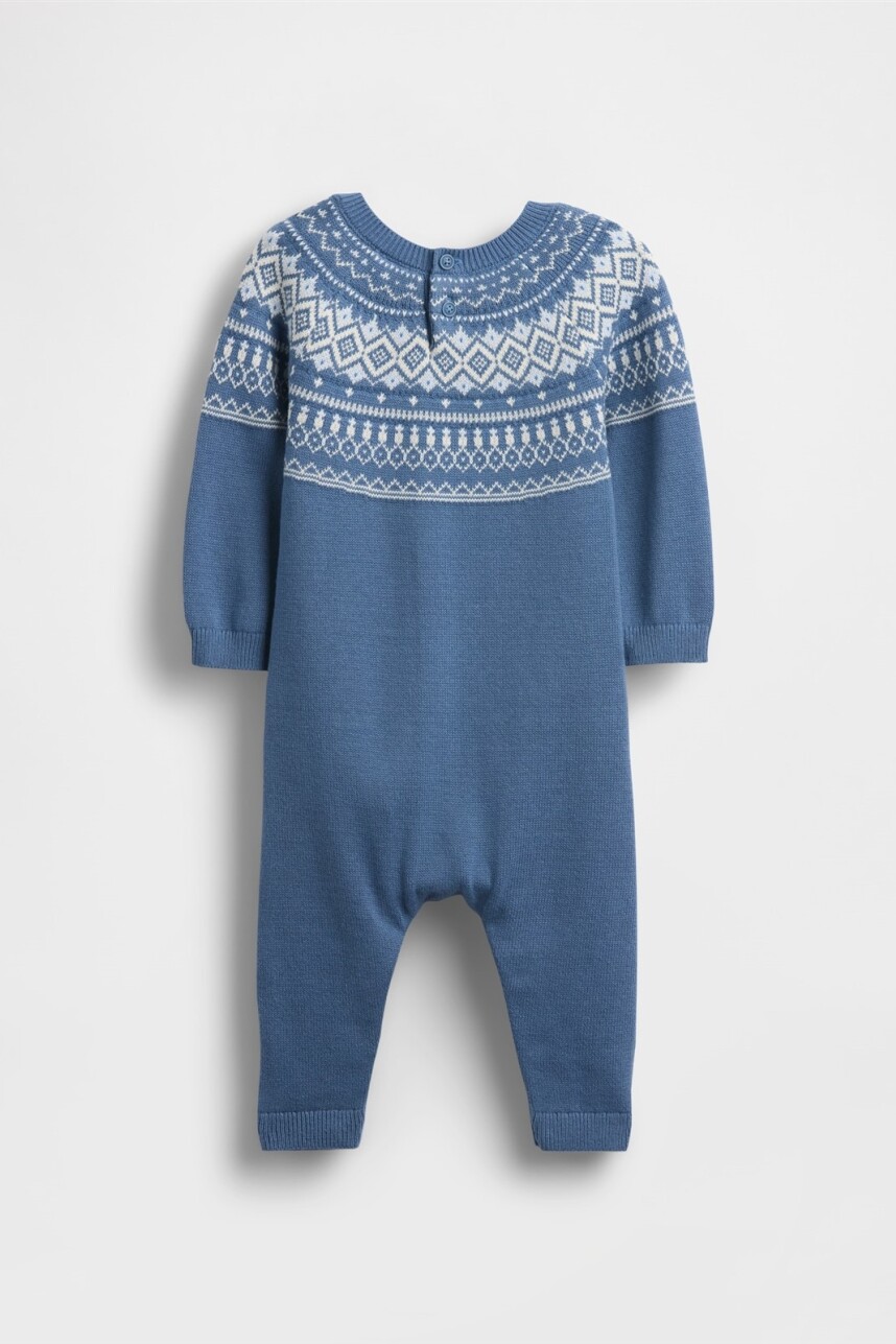 Enterito Buzo Fairisle Bebé Bainbridge Blue