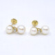 Caravanas En Oro 18K, Perlas Y Zirconias Caravanas En Oro 18K, Perlas Y Zirconias