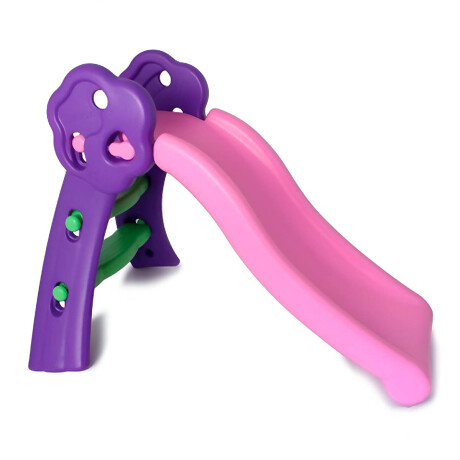 Tobogán Infantil Plástico Plegable Niño +4 Pisos Goma Violeta con rosado