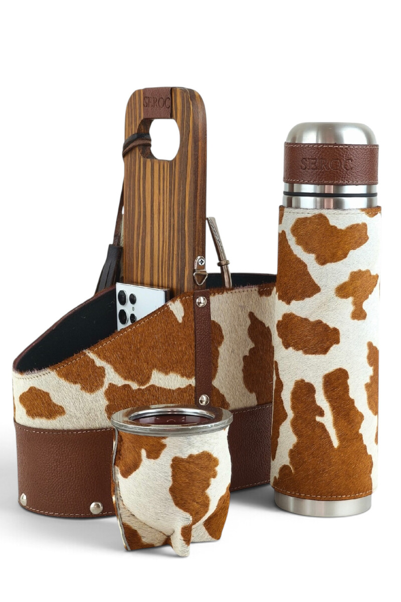Set matero premium animal print Marrón