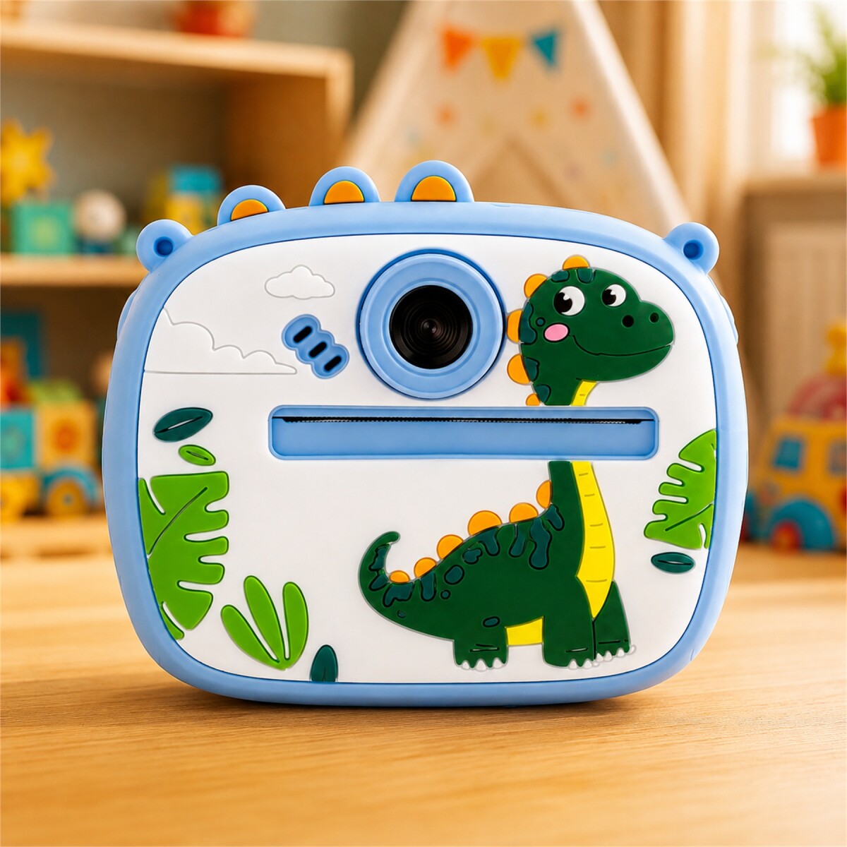 Cámara Infantil Instantánea Gatito con Doble Lente y Selfie - CELESTE 