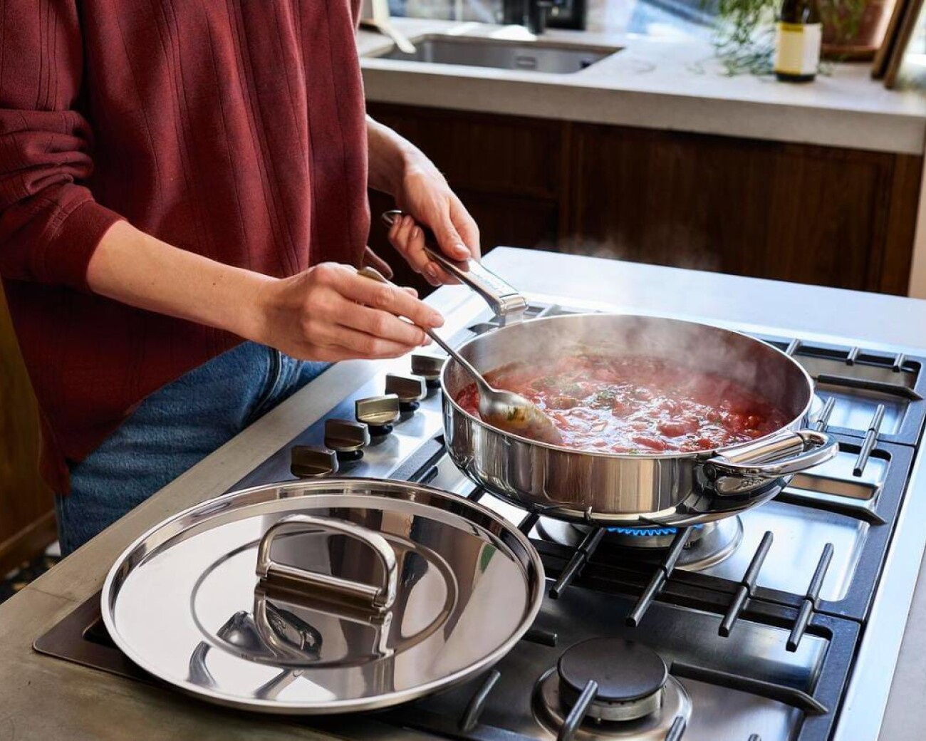 Sartén Space Steel 28 cm con Tapa Joseph Joseph Sartén Space Steel 28 cm con Tapa Joseph Joseph