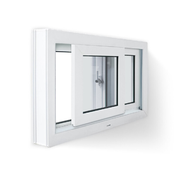 Ventana de PVC Blanco 80 X 40 Cm Baño Corrediza Premium Ventana de PVC Blanco 80 X 40 Cm Baño Corrediza Premium