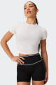 Remera Fabletics Cotton Crropped Blanco