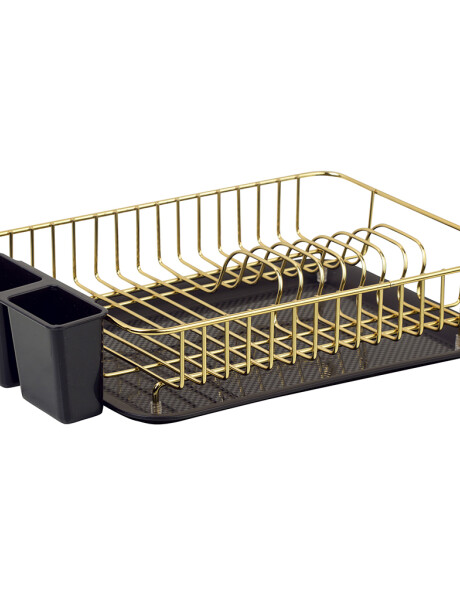 ESCURRIDOR C/BANDEJA 37.5x27.5x9.5CM CROM DORADO ESCURRIDOR C/BANDEJA 37.5x27.5x9.5CM CROM DORADO