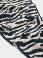Chal Estampado Animal azul-marino