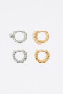SET 4 PENDIENTES ARO Oro