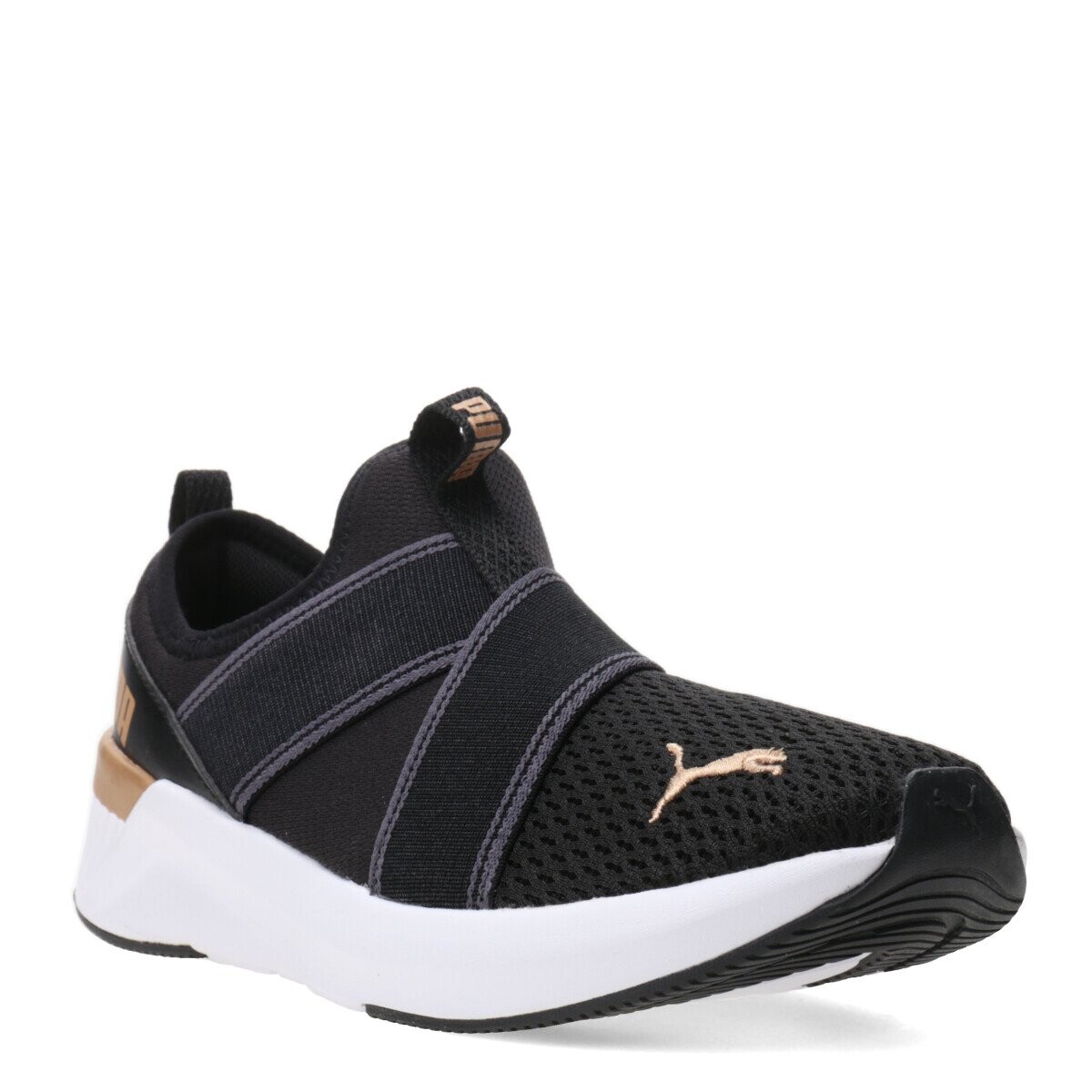 Championes de Mujer Puma Softride Harli Slip On - Negro - Dorado - Blanco 