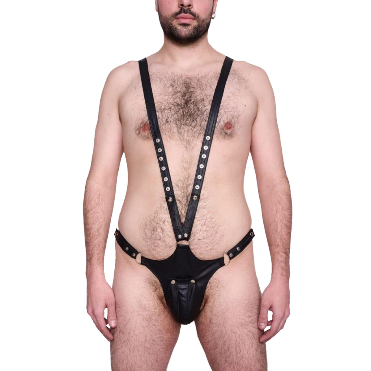 Body Hombre con Broches Desmontable Negro 