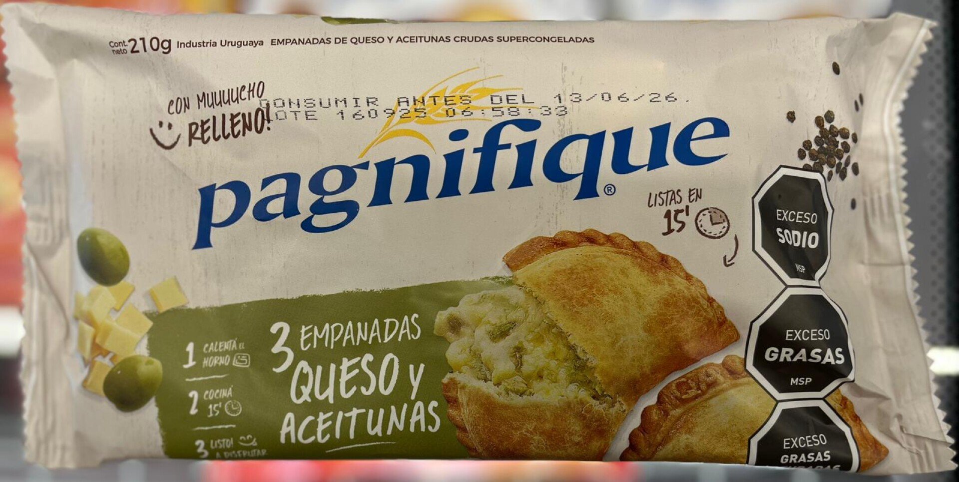 EMPANADAS DE QUESO Y ACEITUNAS X3 PAGNIFIQUE 