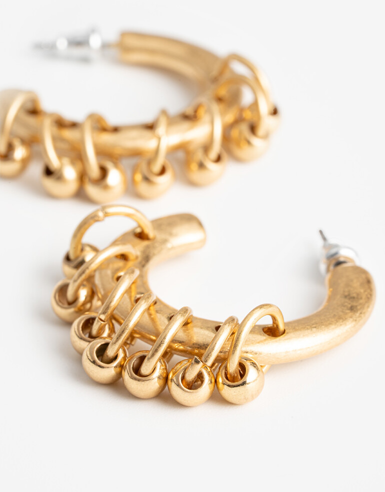 Aros Argollas Metal Aros Argollas Metal - Dorado Oro Amarillo