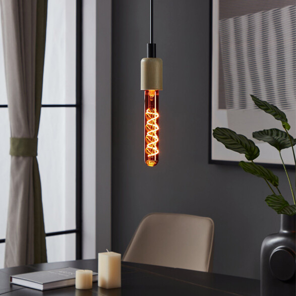 Lámpara LED tubo spiral cobre E27 4W cálida dim 30Lm EG5368