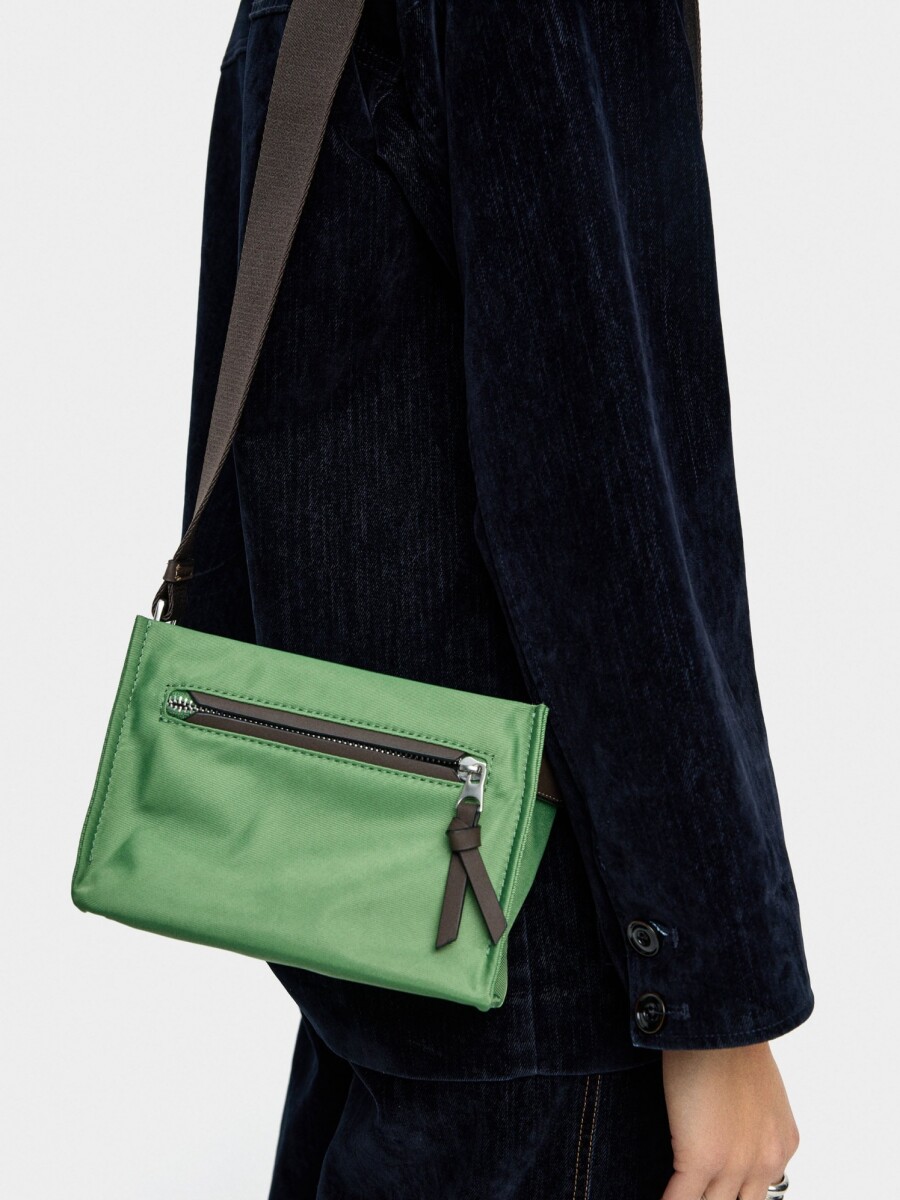 Bolso Bandolera De Nylon S verde