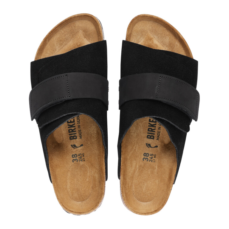 Sandalia Kyoto Nubuck/Suede Leather - Regular Negro