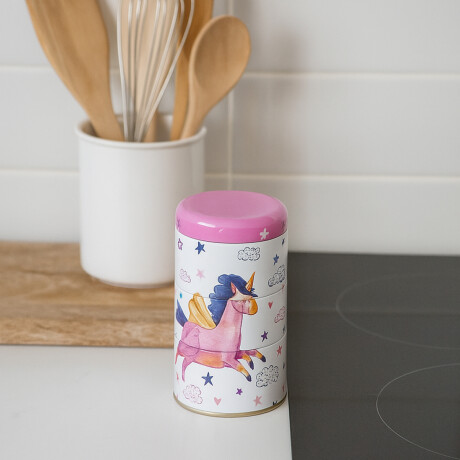 Set x3 latas apilables Unicornio fondo blanco Sc