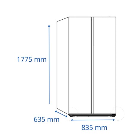 HELADERA JAMES 442-LITROS GRIS RJ 35M SBSI DARK INOX