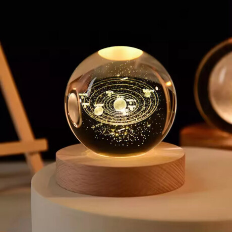 Lampara Veladora Con Esfera de 10 cm de diametro De Vidrio Sistema Solar