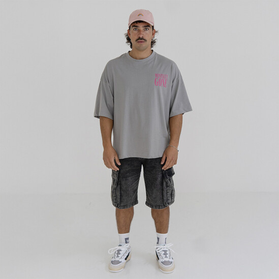 Remera Pulau Mentally Gone Gris