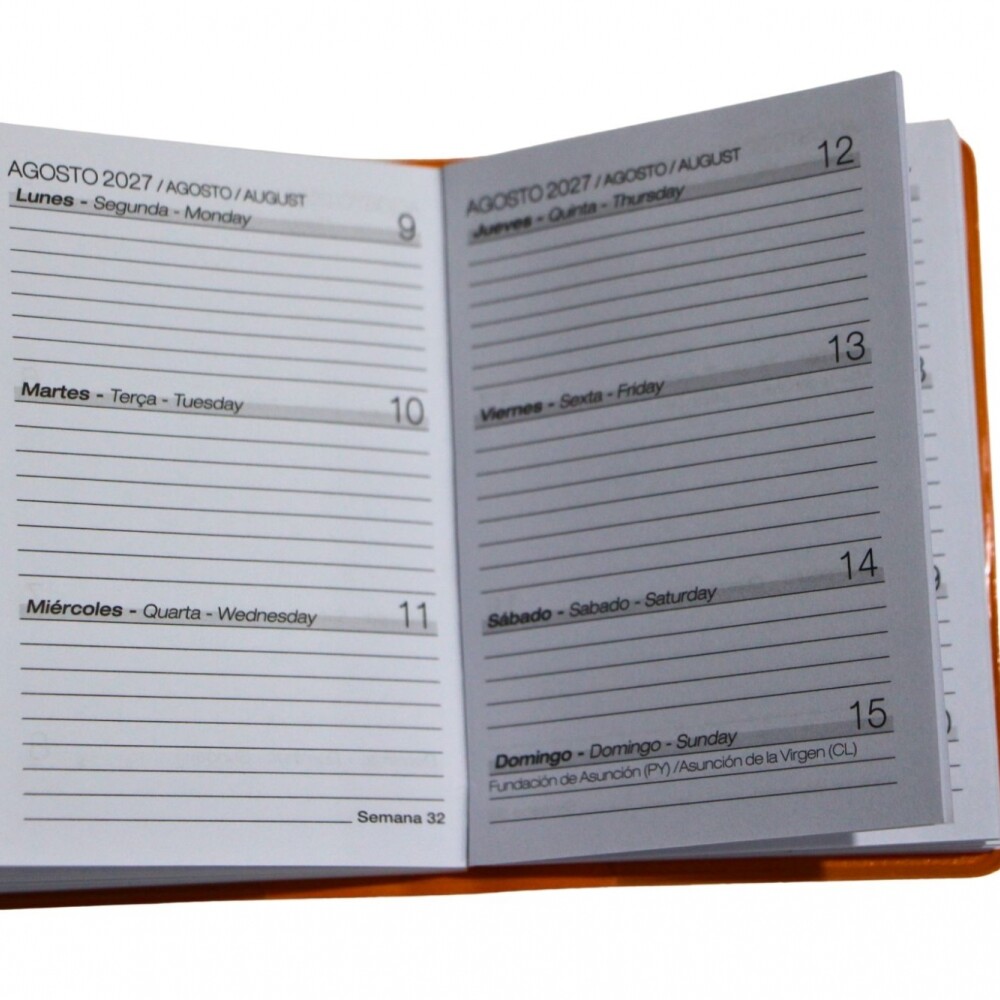 AGENDA ABEZETA PICCOLA 205 AGENDA DE BOLSILLO COLOR NARANJA