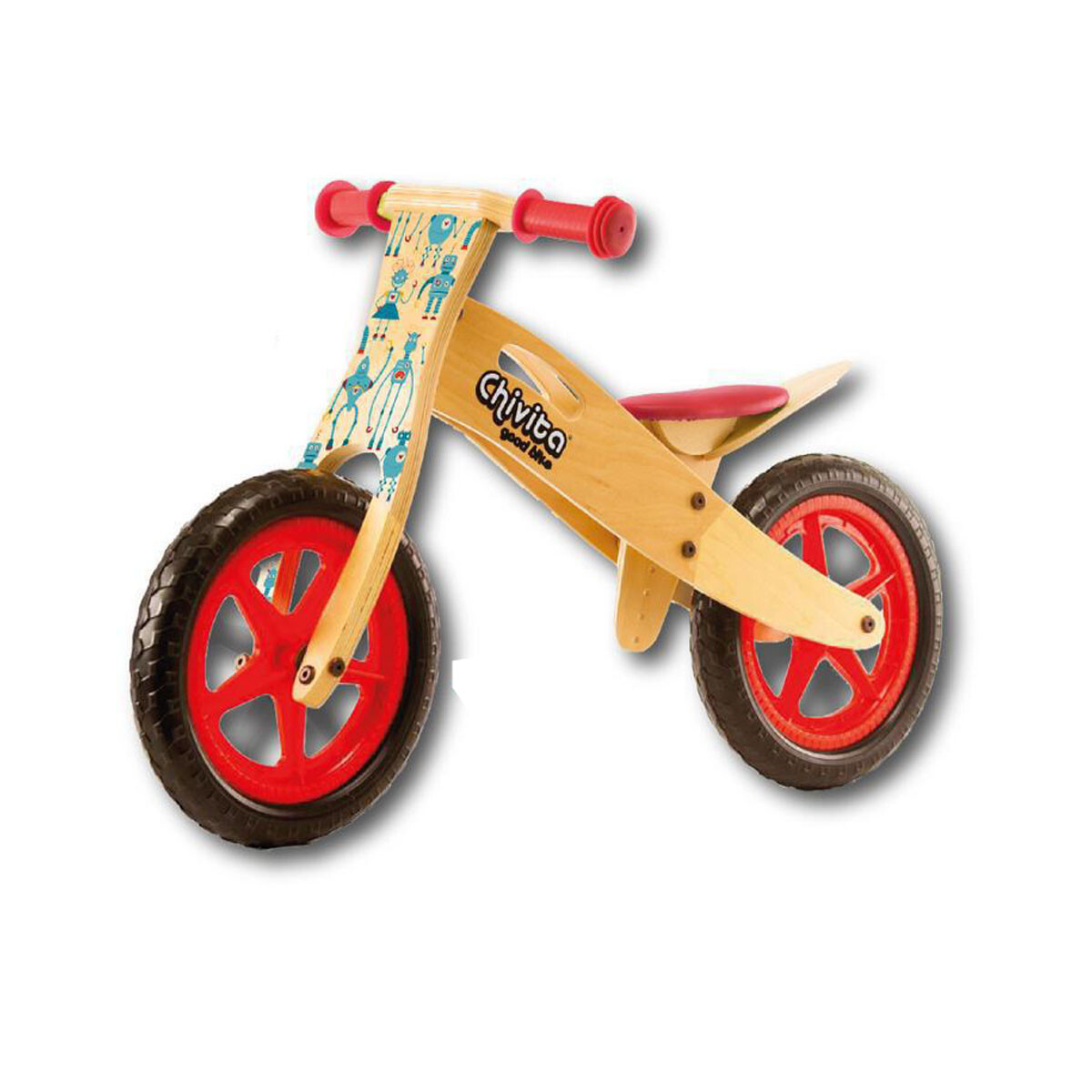 Chivita Bicicleta de equilibrio - Robots Rojo 