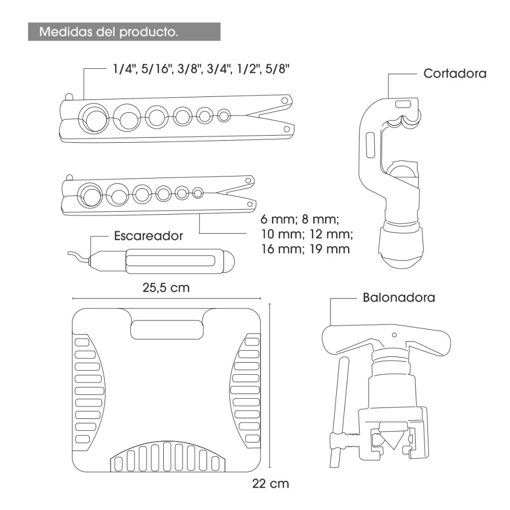 Kit Balonadora Con Expansor Herramientas Multifuncion Kit Balonadora Con Expansor Herramientas Multifuncion