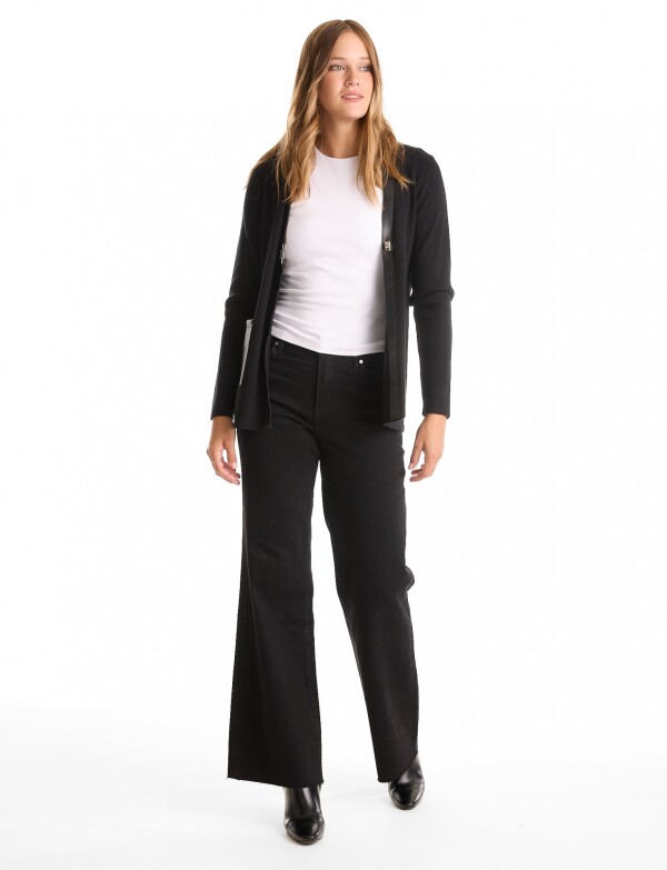 Cardigan Combinado NEGRO