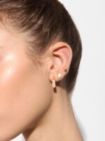 Set De Pendientes Con Esmaltado beige