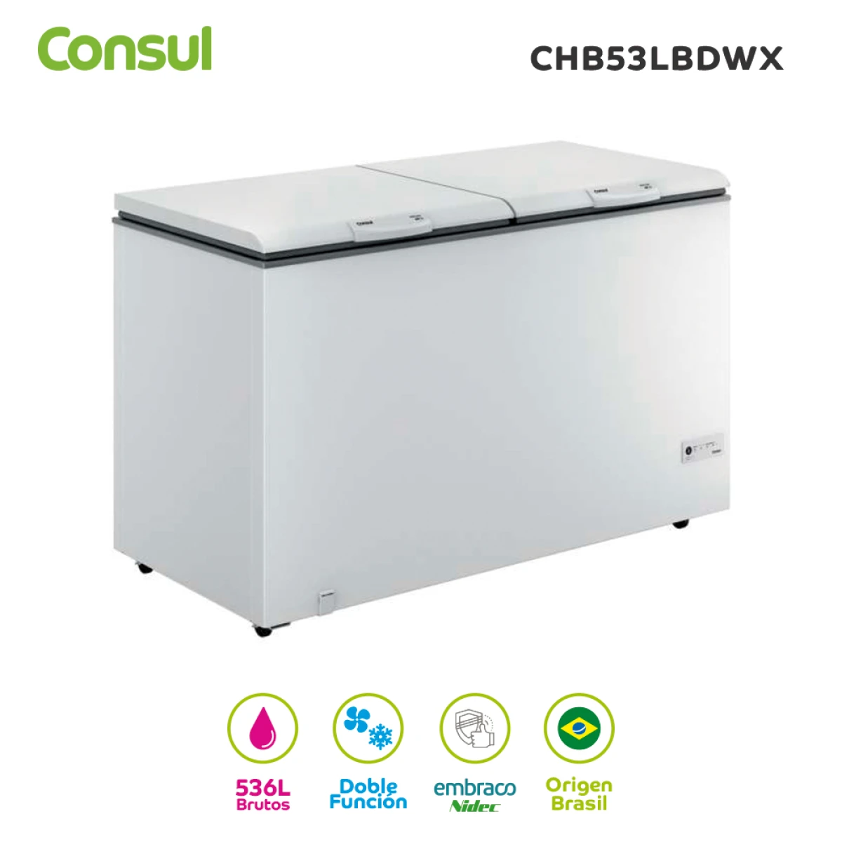 Freezer Horizontal Consul CHB53LBDWX 536 L 