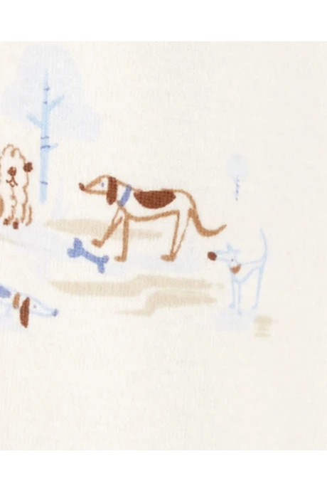 Pack dos pijamas una pieza de algodón, con pie, diseño perros Pack dos pijamas una pieza de algodón, con pie, diseño perros